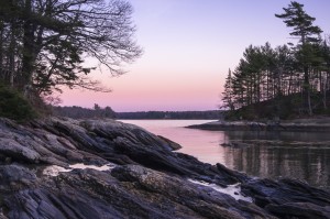 Mystical Googins Island at sunrise, Freeport, Maine
